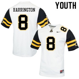Youth Brendan Harrington White Mountaineers #8 Jersey 212001-529