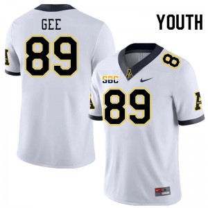 Youth Bryce Gee White Appalachian State Mountaineers #89 Jersey 307803-357