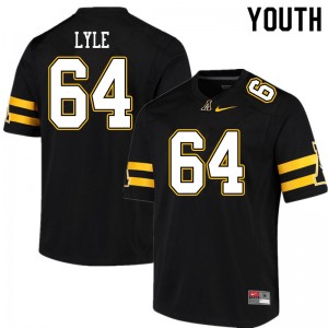 Youth Chris Lyle Black Appalachian State Mountaineers #64 Jersey 852742-938