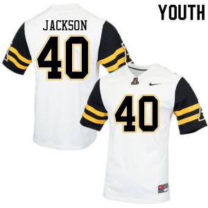 Youth Cole Jackson White Appalachian State Mountaineers #40 Jersey 557591-985