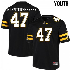 Youth Colin Guentensberger Black Appalachian State University #47 Jersey 884151-228
