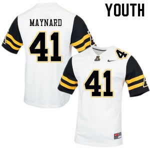 Youth Conner Maynard White Mountaineers #41 Jersey 239807-521