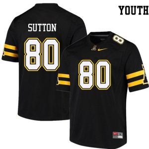 Youth Corey Sutton Black Appalachian State University #80 Jersey 855923-989