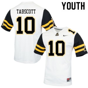 Youth DC Tabscott White Appalachian State Mountaineers #10 Jersey 139753-763
