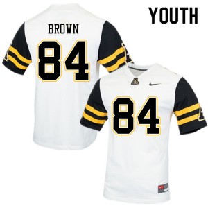Youth Da'Shawn Brown White Appalachian State University #84 Jersey 574694-626