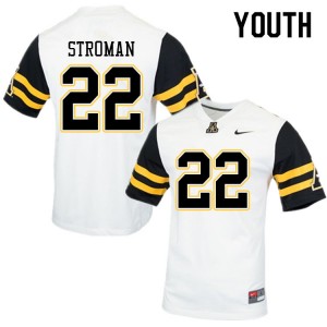 Youth Dalton Stroman White Appalachian State Mountaineers #22 Jersey 927197-266