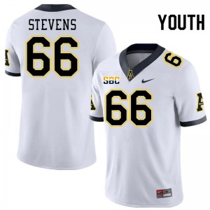 Youth Danny Stevens White Appalachian State Mountaineers #66 Jersey 884065-159