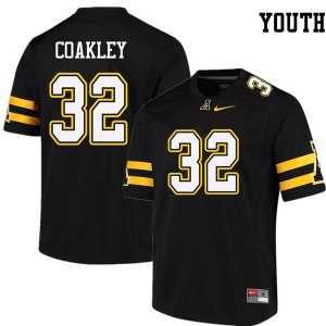 Youth Dexter Coakley Black Appalachian State Mountaineers #32 Jersey 392409-836