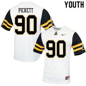 Youth Dorian Pickett White Appalachian State #90 Jersey 267810-574