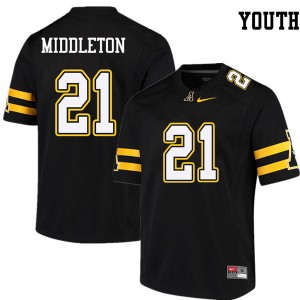 Youth Doug Middleton Black Mountaineers #21 Jersey 377148-416