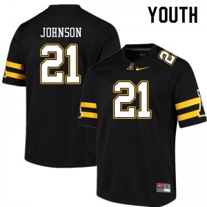 Youth Elijah Johnson Black Mountaineers #21 Jersey 241759-892