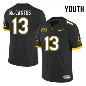 Youth Elijah Mc-Cantos Black Appalachian State Mountaineers #13 Jersey 476886-512