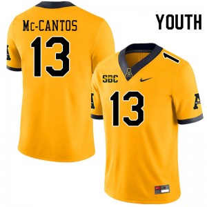 Youth Elijah Mc-Cantos Gold Appalachian State University #13 Jersey 748285-272