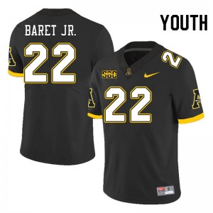Youth Franklin Baret Jr. Black Mountaineers #22 Jersey 437571-260