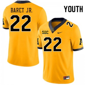 Youth Franklin Baret Jr. Gold Appalachian State Mountaineers #22 Jersey 522444-838
