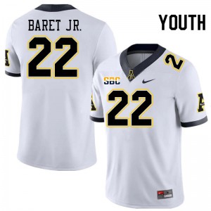 Youth Franklin Baret Jr. White Appalachian State #22 Jersey 201461-170
