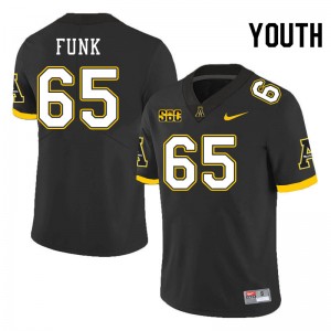 Youth Gabe Funk Black Appalachian State Mountaineers #65 Jersey 435068-894