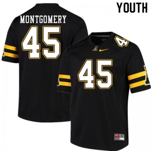Youth Gabe Montgomery Black Appalachian State Mountaineers #45 Jersey 972619-491