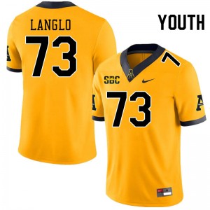 Youth Garner Langlo Gold Appalachian State Mountaineers #73 Jersey 709985-849