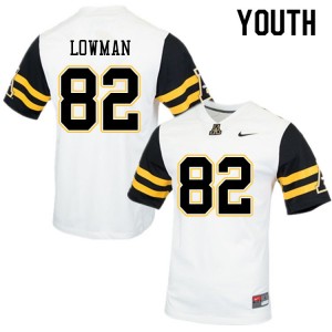 Youth Jaquan Lowman White Mountaineers #82 Jersey 207998-282