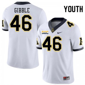 Youth Jared Gibble White Appalachian State Mountaineers #46 Jersey 515421-859