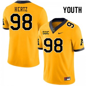 Youth Jason Hertz Gold Appalachian State University #98 Jersey 505717-198