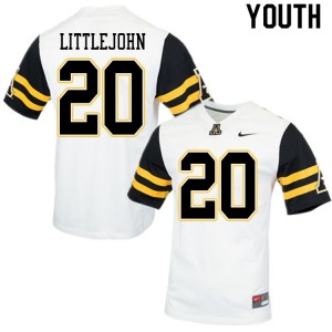 Youth Je'Mari Littlejohn White Appalachian State Mountaineers #20 Jersey 925480-956