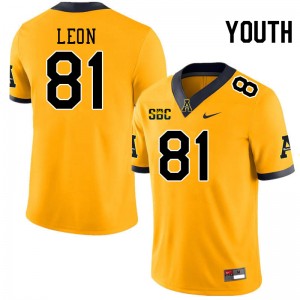 Youth Jose Leon Gold Mountaineers #81 Jersey 163680-530