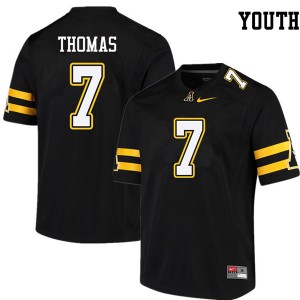 Youth Josh Thomas Black Appalachian State University #7 Jersey 210243-764