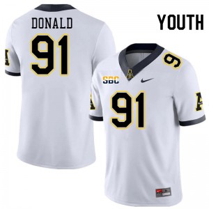 Youth Joshua Donald White Appalachian State University #91 Jersey 883088-247