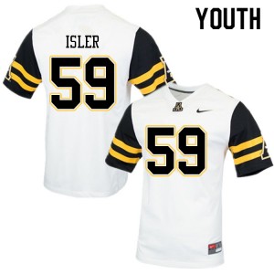 Youth Justin Isler White Appalachian State University #59 Jersey 418879-552