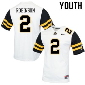 Youth Kaedin Robinson White Appalachian State #2 Jersey 509947-443