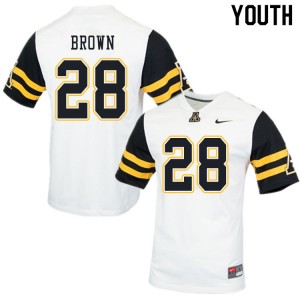 Youth KeSean Brown White Appalachian State University #28 Jersey 515081-885