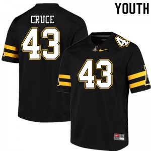 Youth Logan Cruce Black Mountaineers #43 Jersey 689735-588