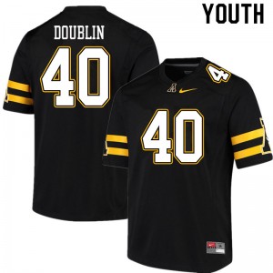 Youth Logan Doublin Black Appalachian State University #40 Jersey 314323-144