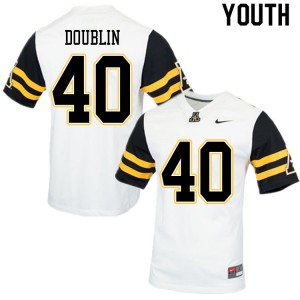 Youth Logan Doublin White Appalachian State #40 Jersey 313362-718