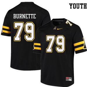 Youth Luke Burnette Black Appalachian State Mountaineers #79 Jersey 810765-817