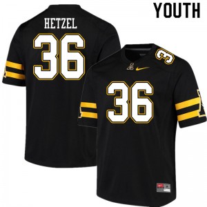 Youth Michael Hetzel Black Mountaineers #36 Jersey 655496-777