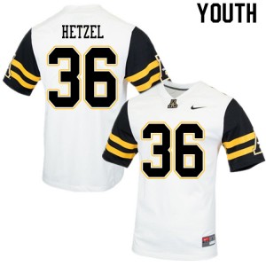 Youth Michael Hetzel White Appalachian State #36 Jersey 617173-409