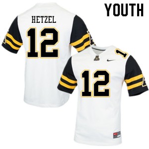Youth Michael Hetzel White Appalachian State #12 Jersey 359273-595
