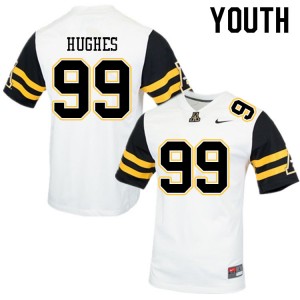 Youth Michael Hughes White Appalachian State Mountaineers #99 Jersey 464807-991