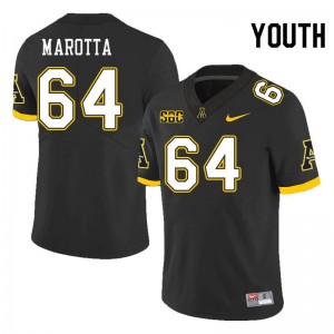 Youth Michael Marotta Black Appalachian State University #64 Jersey 682677-459