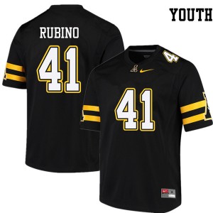 Youth Micheal Rubino Black Appalachian State Mountaineers #41 Jersey 382627-206