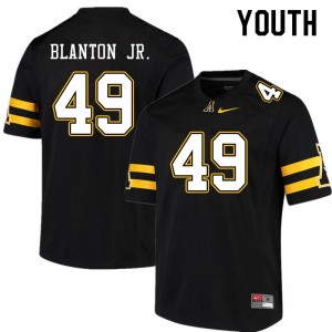 Youth Nate Blanton Jr. Black Appalachian State #49 Jersey 129937-496