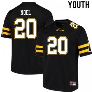 Youth Nate Noel Black Appalachian State Mountaineers #20 Jersey 532056-478