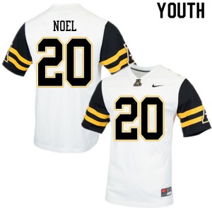 Youth Nate Noel White Mountaineers #20 Jersey 357849-176