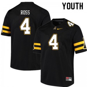 Youth Nick Ross Black Appalachian State University #4 Jersey 697857-943