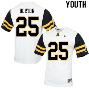 Youth Sean Horton White Appalachian State Mountaineers #25 Jersey 423255-966