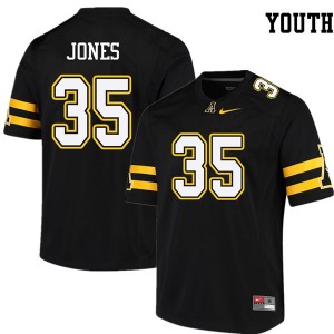 Youth Steven Jones Black Mountaineers #35 Jersey 287236-531