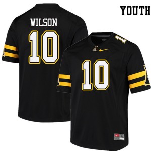 Youth Tanner Wilson Black Appalachian State Mountaineers #10 Jersey 354419-148